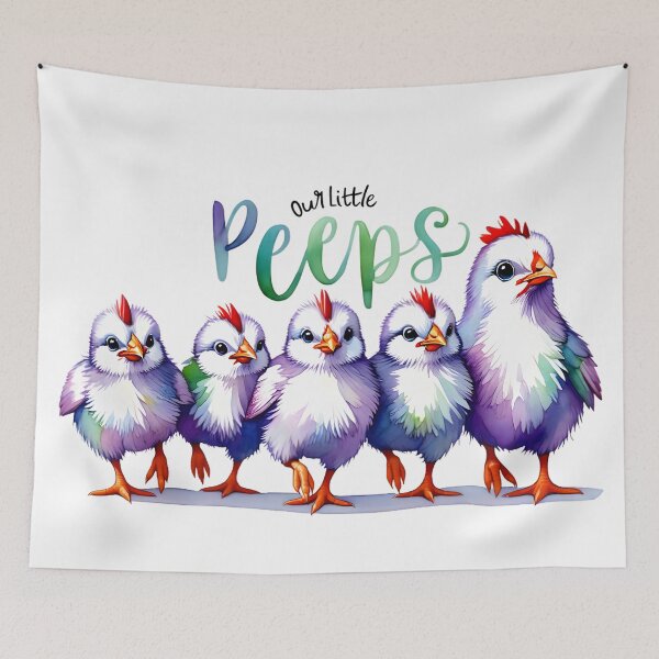 Item preview, Our Little Peeps Easter T-Shirt: Adorable Watercolor Baby Chicks Design for Family Gatherings & Egg Hunts designed and sold by AnnDesignStudio.