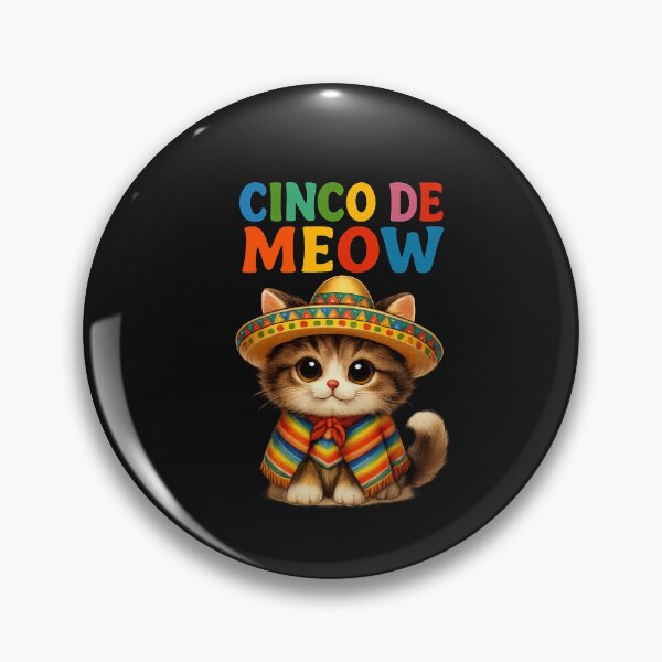 Artikelvorschau, Cinco De Meow Lustige süße Katze mit Sombrero Cinco De Mayo entworfen und verkauft von TalalosART.