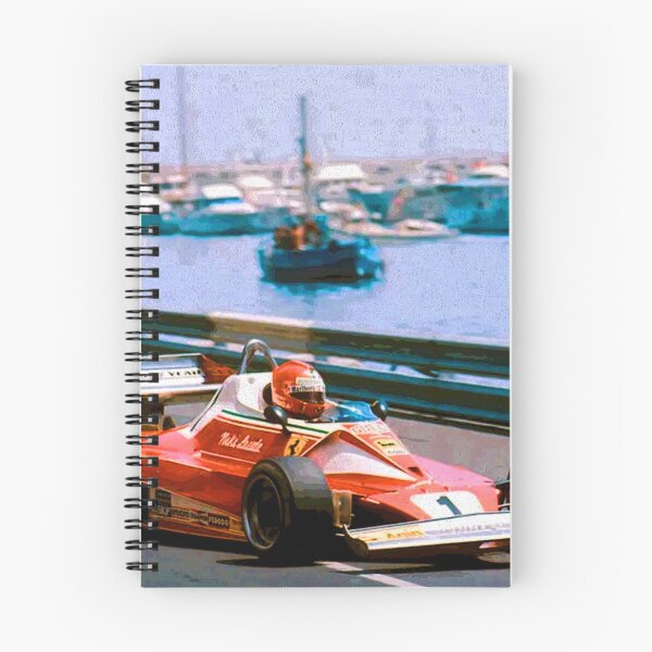 Item preview, Niki Lauda racing his 1976 F1 312T2 car through the harbor abstract designed and sold by Rodissimus1984.