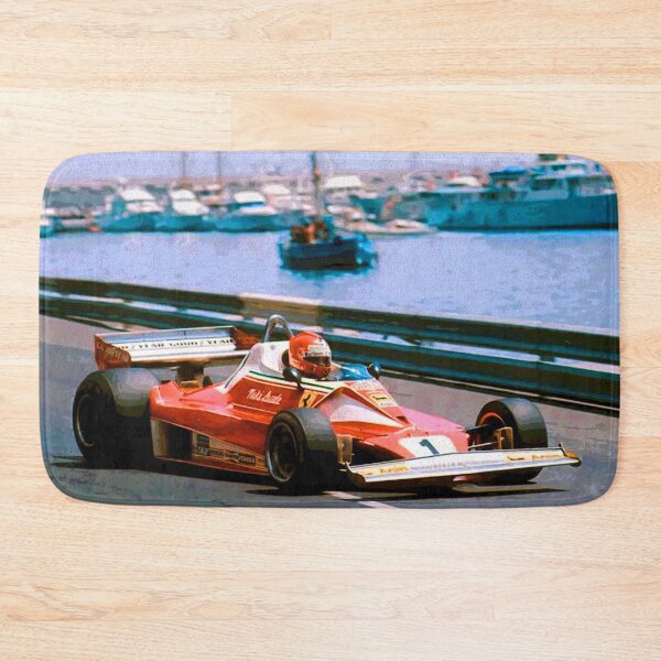 Item preview, Niki Lauda racing his 1976 F1 312T2 car through the harbor abstract designed and sold by Rodissimus1984.