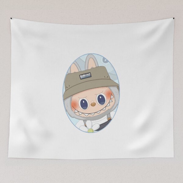 Item preview, Labubu Explorer: Kawaii Close-up with Hat and Flower designed and sold by Polarisofficial.