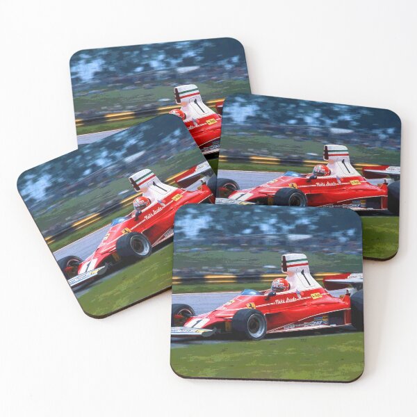 Item preview, Niki Lauda racing his 1976 312T2 F1 racing car abstract designed and sold by Rodissimus1984.