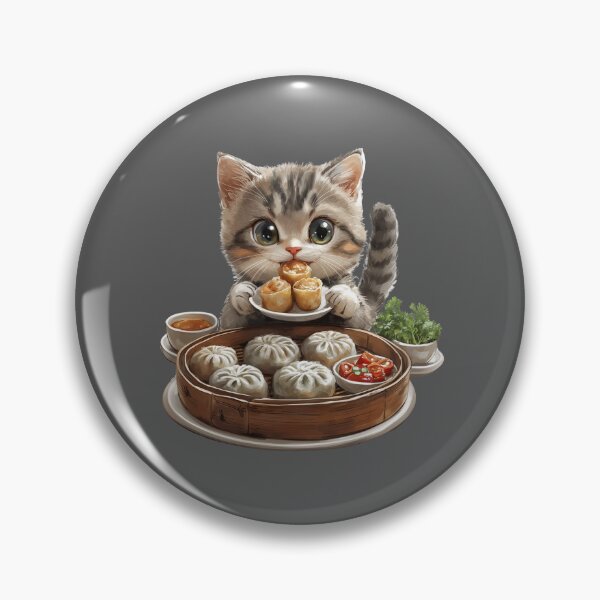 Artikelvorschau, Dim Sum Katze, Essen Katze entworfen und verkauft von Sleepy Cat Design.