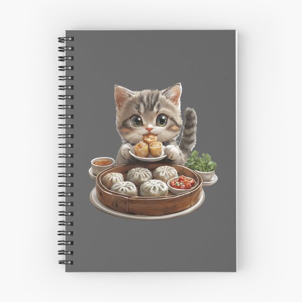 Aperçu de l'œuvre Dim Sum Chat, Nourriture Chat créée et vendue par Sleepy Cat Design.