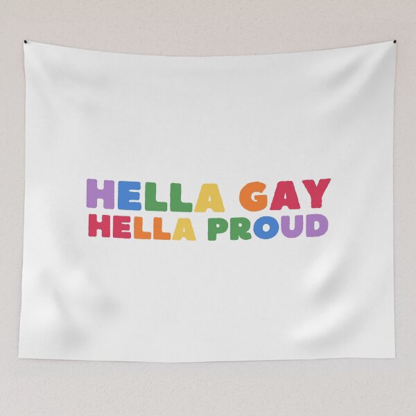 Item preview, Hella gay, hella proud  Pride LGBTQ designed and sold by Panda Creative Studio.