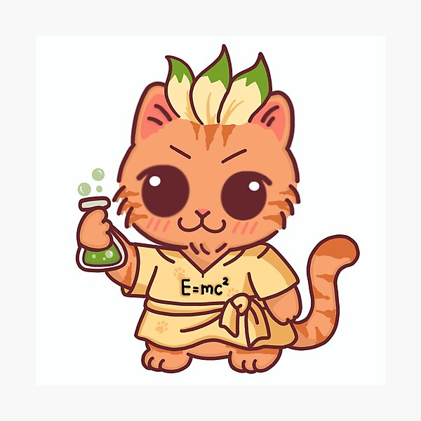 Item preview, Genius Cat Scientist – Cute Chemistry Cat with Potion designed and sold by BGMeYou.
