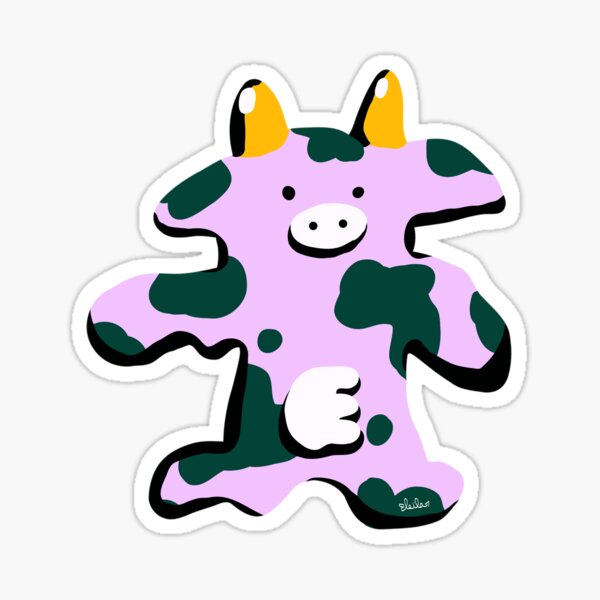 Item preview, Pink and green cow, holy cow designed and sold by Leila & the stars.