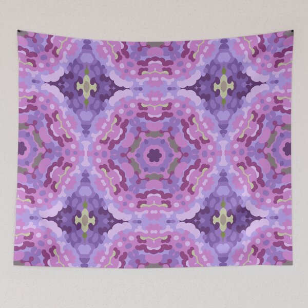 Item preview, Retro Mandala Purple Pink and Blue designed and sold by WormholeOrbital.
