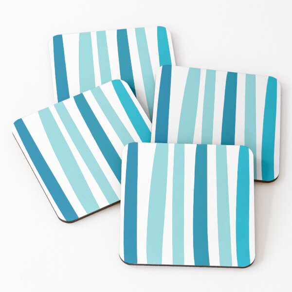Item preview, Stripes Turquoise Blue designed and sold by ArtC-Designs by Kathy Higgins.