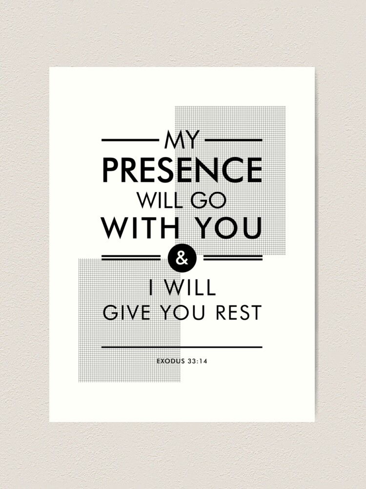 Exodus 33-14 - Spiritual Wall Art - Bible Verses Art