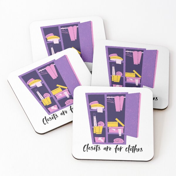 Item preview, Closets are for clothes Pride LGBTQ designed and sold by Panda Creative Studio.