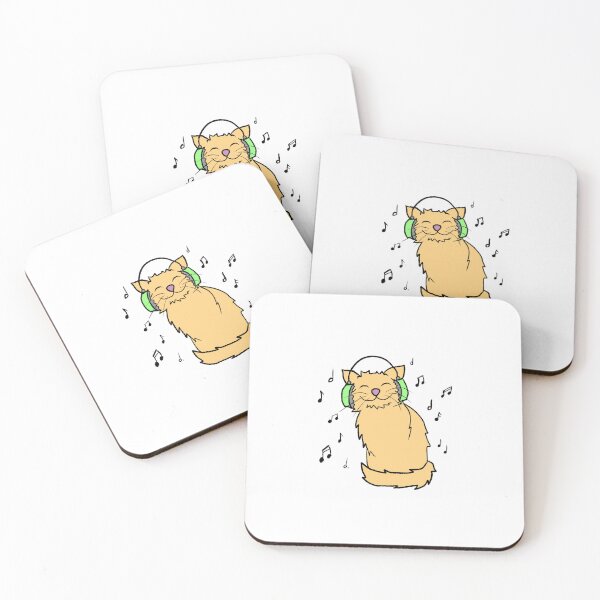 Item preview, Currently Listening Cat designed and sold by ZanderverZ.