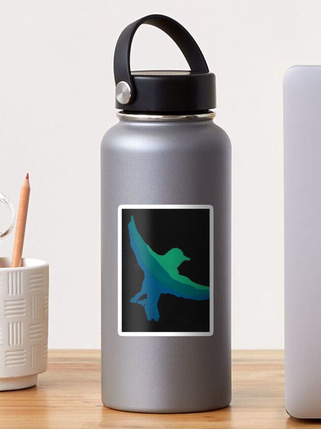 Thumbnail 1 of 3, Sticker, A Cold Coloured Bird designed and sold by artistDanJ.