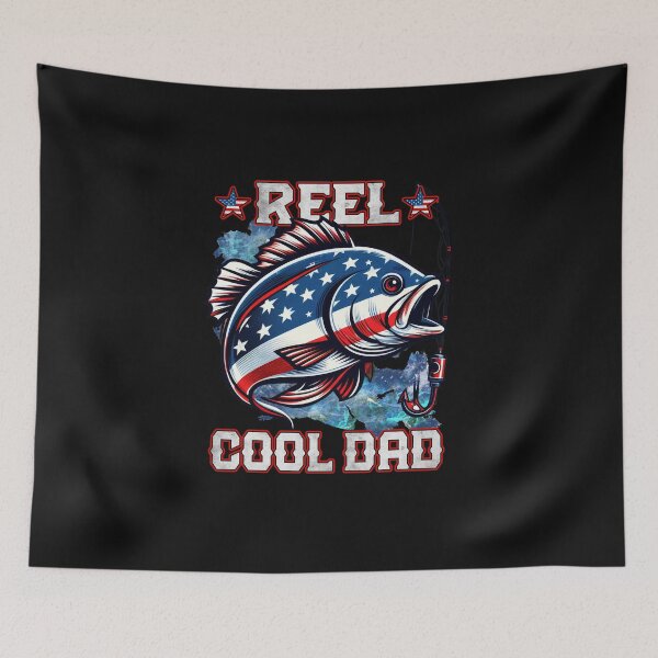 Item preview, Mens Reel Cool Dad Shirt Funny Fishing Fathers Day Gift US Flag designed and sold by MOHITSALVI.