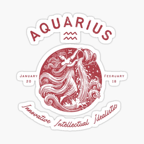 Item preview, Aquarius Zodiac Sign vintage designed and sold by TaiyoDigital36.