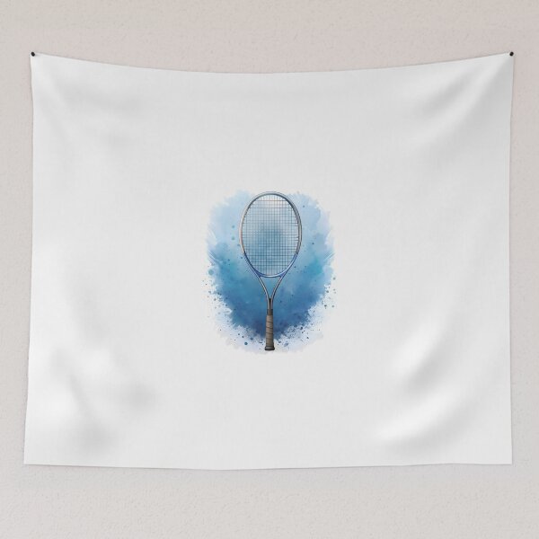 Item preview, Tennis Racket with Blue Paint Splash designed and sold by Kids Art 4U.