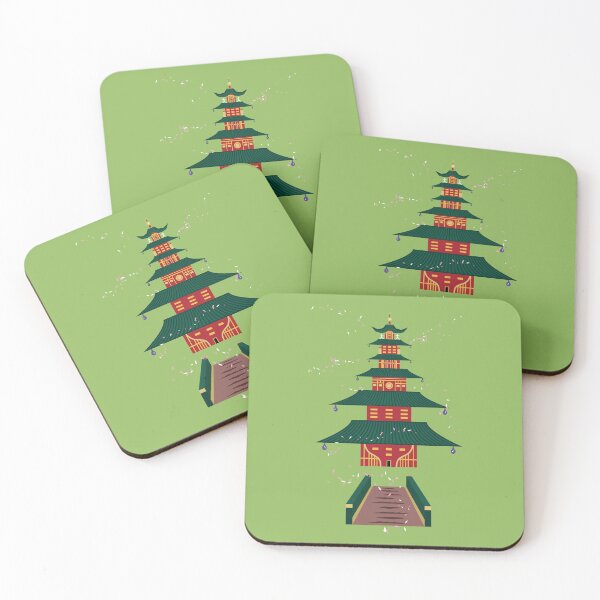 Item preview, Shinto Temple - Bamboo Green designed and sold by Daniel Bevis Design.