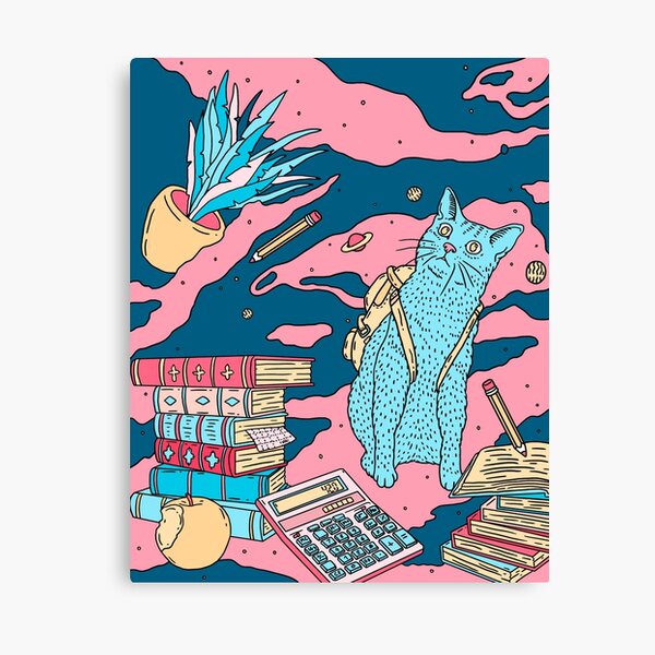 Acid cat | study break Canvas Print