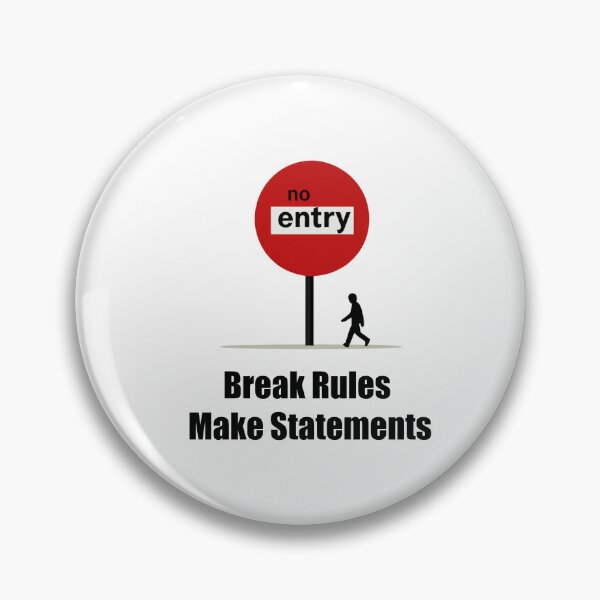 Item preview, Minimalist man silhouette and bold no entry sign in grunge style, concept of rejection, rebellion, control and personal freedom designed and sold by ArtPetrenko90.