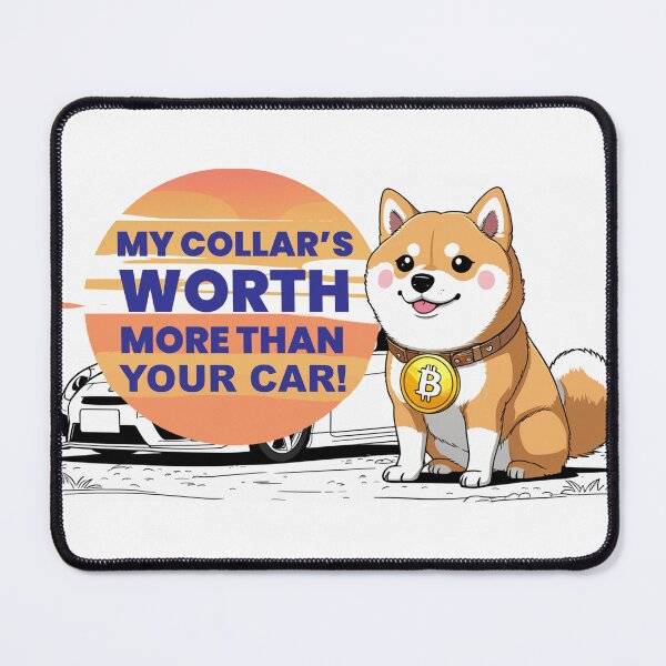 Item preview, Shiba Inu with Bitcoin Pendant: My Collar's Worth! designed and sold by Zini-ArtStudio.
