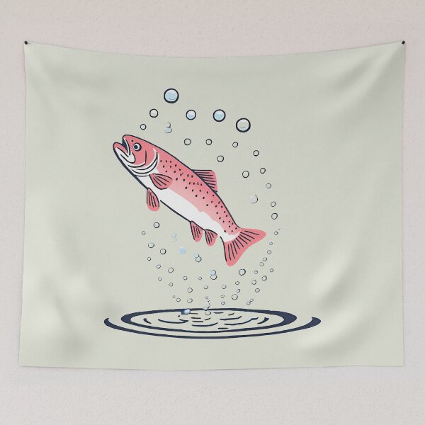 Item preview, Trucha saltando del agua designed and sold by Chroma Dreams .