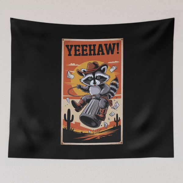 Item preview, Mapache, vaquero, panda y basura de estilo vintage designed and sold by ketkacreations.