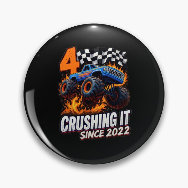 Item preview, Birthday Monster Truck 4 year Old Boys 4th Party Born 2022 designed and sold by teeturle.