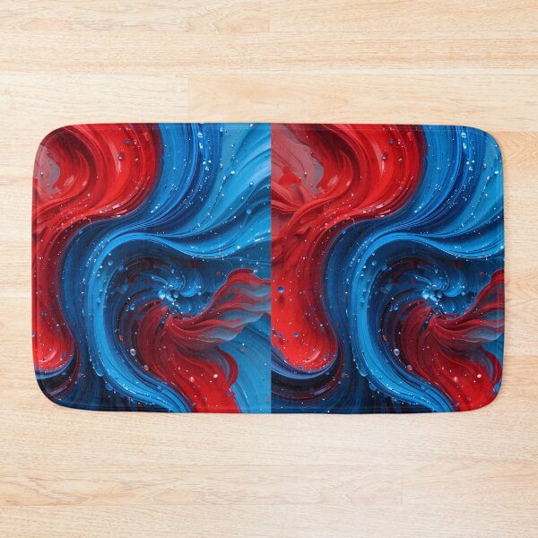 Item preview, Red Blue Abstract Fluid Art Dynamic Colors Lines designed and sold by ART ATTACK ZONE.