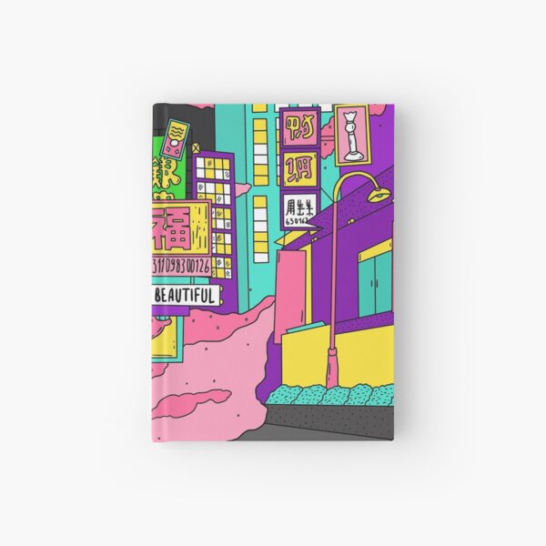 Liquid neon Hardcover Journal