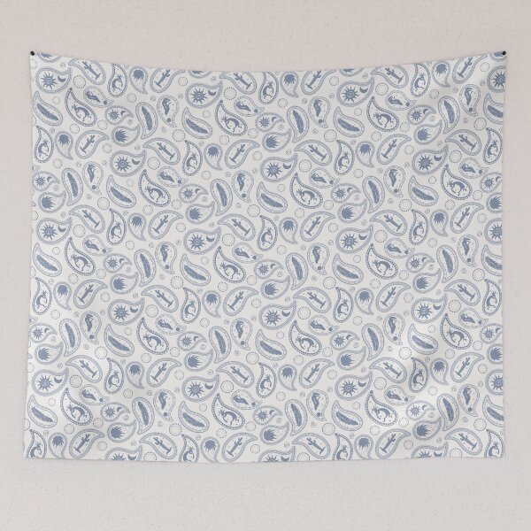 Item preview, Boho Southwestern Novelty Paisley in Blue designed and sold by chrisdembinski.