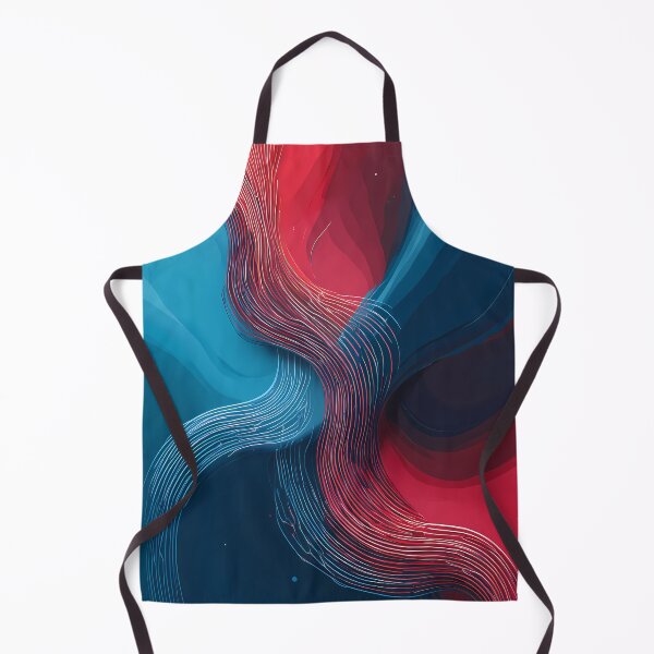 Item preview, Red Blue Abstract Art Dynamic Colors Lines designed and sold by ART ATTACK ZONE.