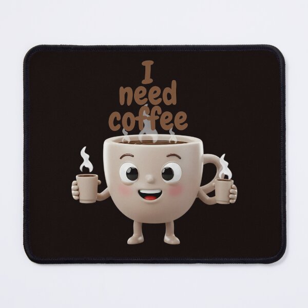 Item preview, Cute Coffee Cup Character Holding Mini Coffee Cups – Funny Coffee Lover Design designed and sold by Unlimited-Style.