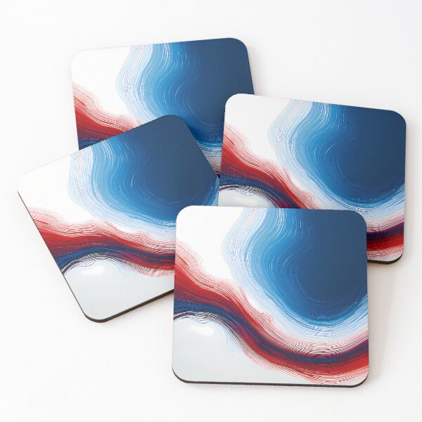 Item preview, Red Blue Visual Fluid Art Dynamic Colors Lines designed and sold by ART ATTACK ZONE.