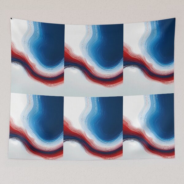 Item preview, Red Blue Visual Fluid Art Dynamic Colors Lines designed and sold by ART ATTACK ZONE.