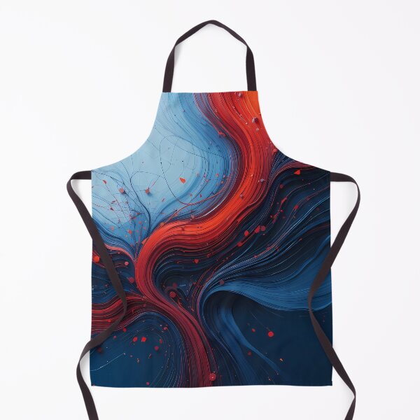Item preview, Red Blue Paint Fluid Art Dynamic Colors Lines designed and sold by ART ATTACK ZONE.