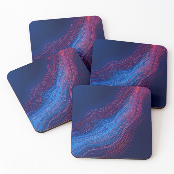 Item preview, Red Blue Texture Fluid Art Dynamic Colors Lines designed and sold by ART ATTACK ZONE.