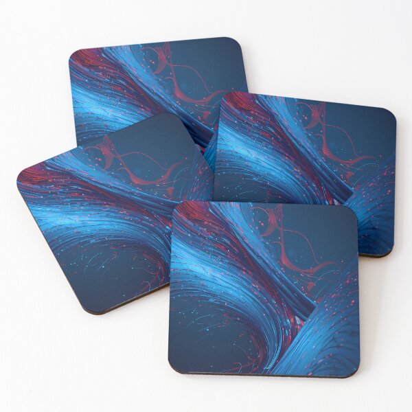 Item preview, Red Blue Creative Fluid Art Dynamic Colors Lines designed and sold by ART ATTACK ZONE.