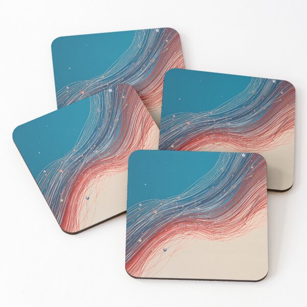 Item preview, Red Blue Cool  Art Dynamic Colors Lines designed and sold by ART ATTACK ZONE.
