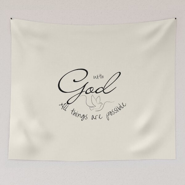 Item preview, Christian Bible Art Gifts - With God All Things are Possible designed and sold by Our Bible Journey.