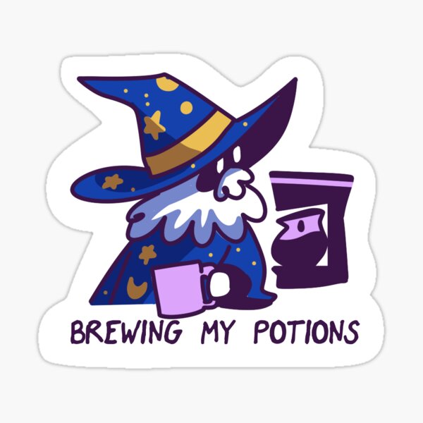 brewing my potions wizard Sticker