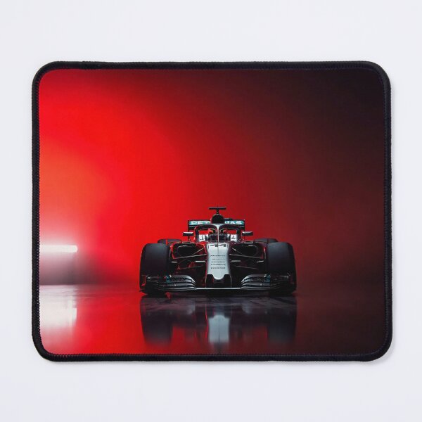 Item preview, F1 car front view with red background and reflective lights designed and sold by amithachapa.