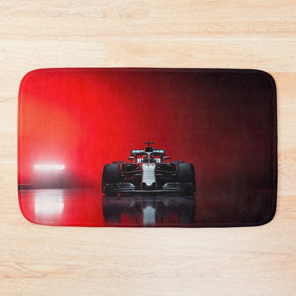Item preview, F1 car front view with red background and reflective lights designed and sold by amithachapa.