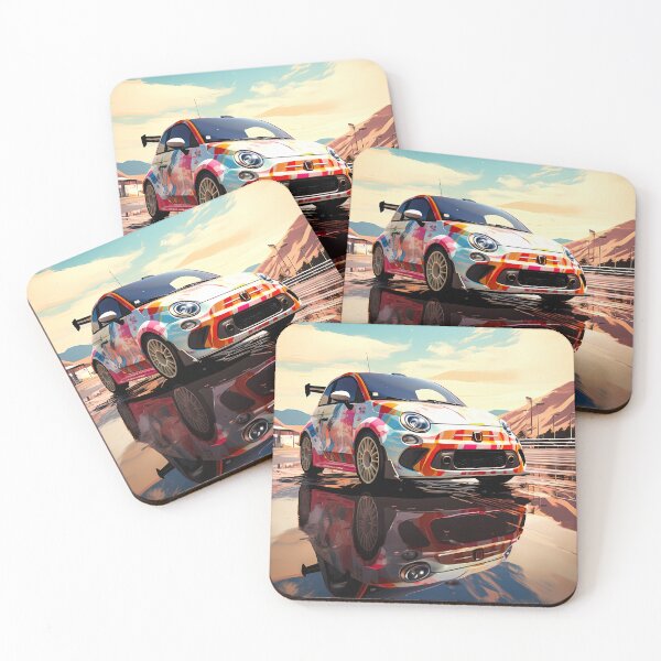 Item preview, High Performance Compact Car In Vibrant Artwork designed and sold by RevUpDesign.