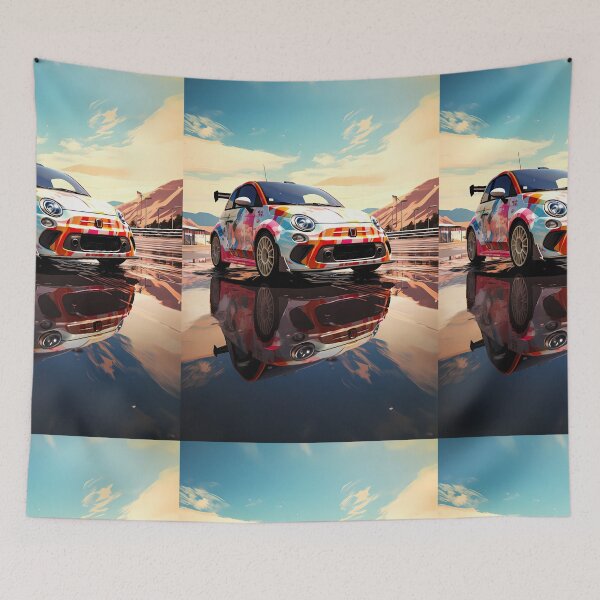 Item preview, High Performance Compact Car In Vibrant Artwork designed and sold by RevUpDesign.