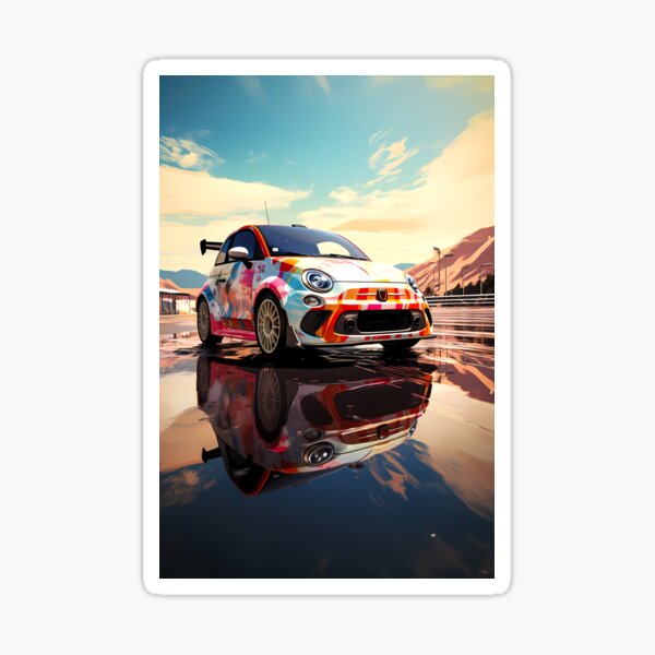 Item preview, High Performance Compact Car In Vibrant Artwork designed and sold by RevUpDesign.