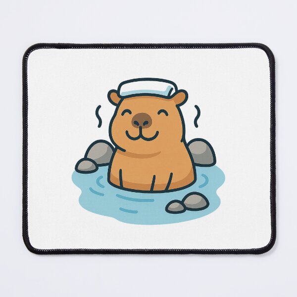 Item preview, Relaxing Capybara in Hot Spring – Cute Chill Vibes Design designed and sold by 32BlackRoses.