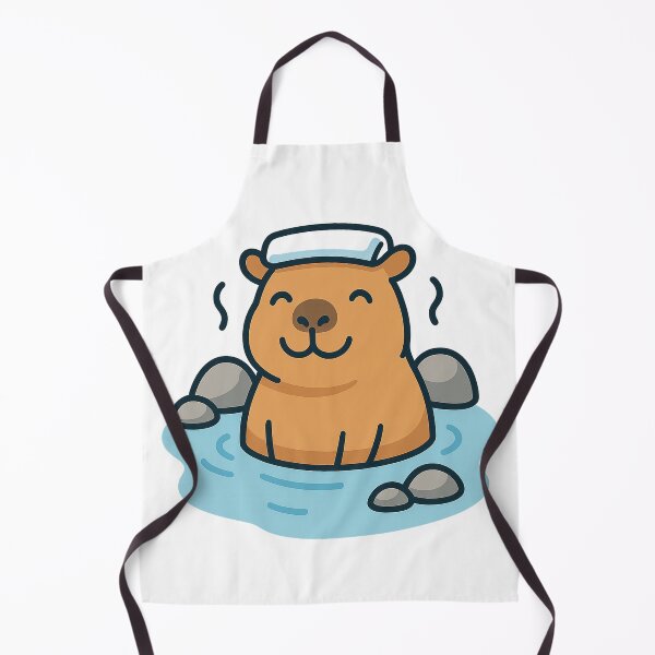 Item preview, Relaxing Capybara in Hot Spring – Cute Chill Vibes Design designed and sold by 32BlackRoses.