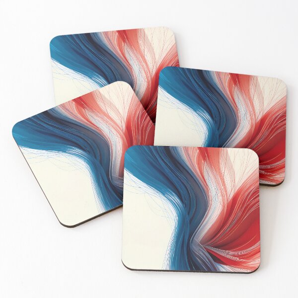 Item preview, Relax Red Blue Art Dynamic Colors Lines designed and sold by ART ATTACK ZONE.