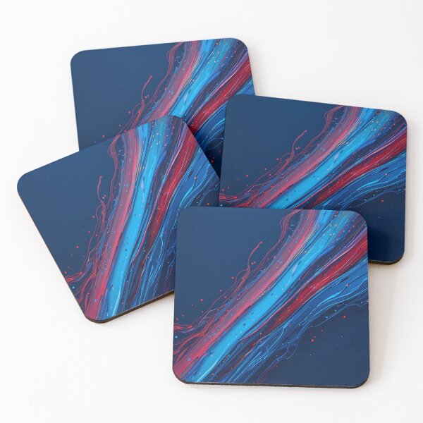 Item preview, Sea Red Blue Abstract Dynamic Colors Lines designed and sold by ART ATTACK ZONE.