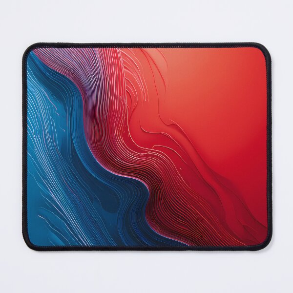 Item preview, Wall Red Blue Abstract Fluid Art Colors Lines designed and sold by ART ATTACK ZONE.